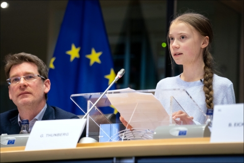 Greta Thunberg cere eurodeputaților să arate leadership în domeniul climatic