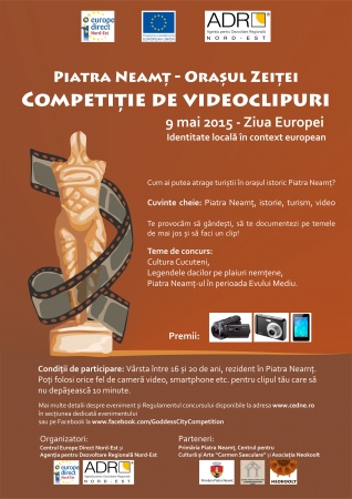 Concurs de videoclipuri pentru tineri (16- 30 ani) „Piatra Neamt – Orasul Zeitei