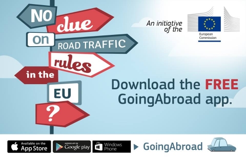 Reguli in trafic atunci cand calatoriti in spatiul U.E  - in app-ul "Going Abroad"