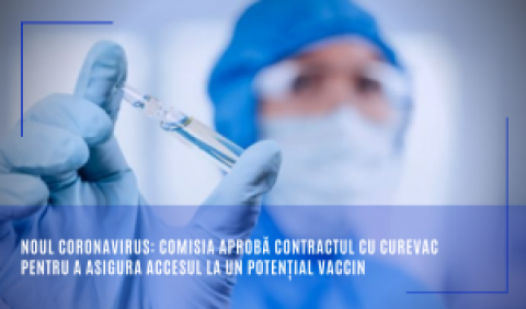 Noul coronavirus: Comisia aprobă contractul cu CureVac pentru a asigura accesul la un potențial vaccin