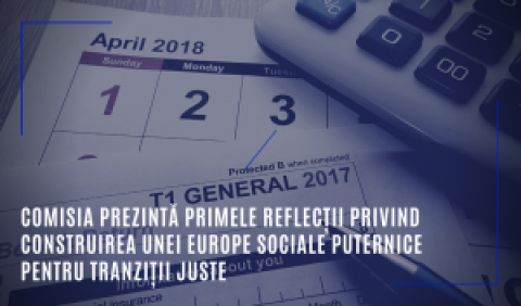 Comisia prezintă primele reflecții privind construirea unei Europe sociale puternice pentru tranziții juste