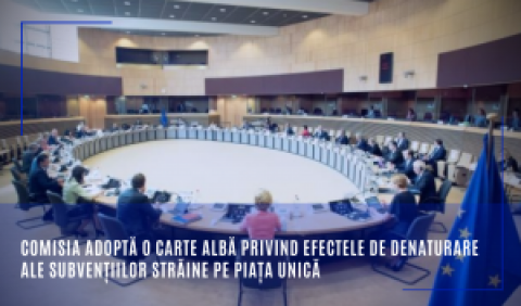 Comisia adoptă o carte albă privind efectele de denaturare ale subvențiilor străine pe piața unică